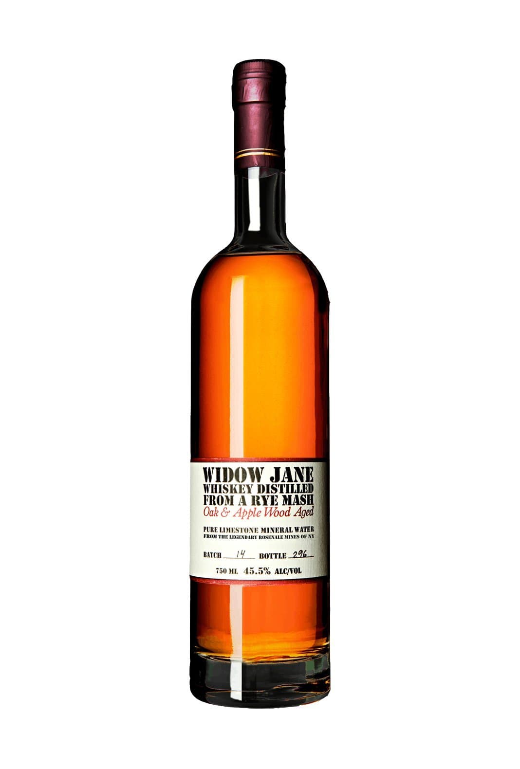 Widow Jane Rye Whiskey Aged American Applewood 10 years 45.5% 750ml | Whiskey | Shop online at Spirits of France